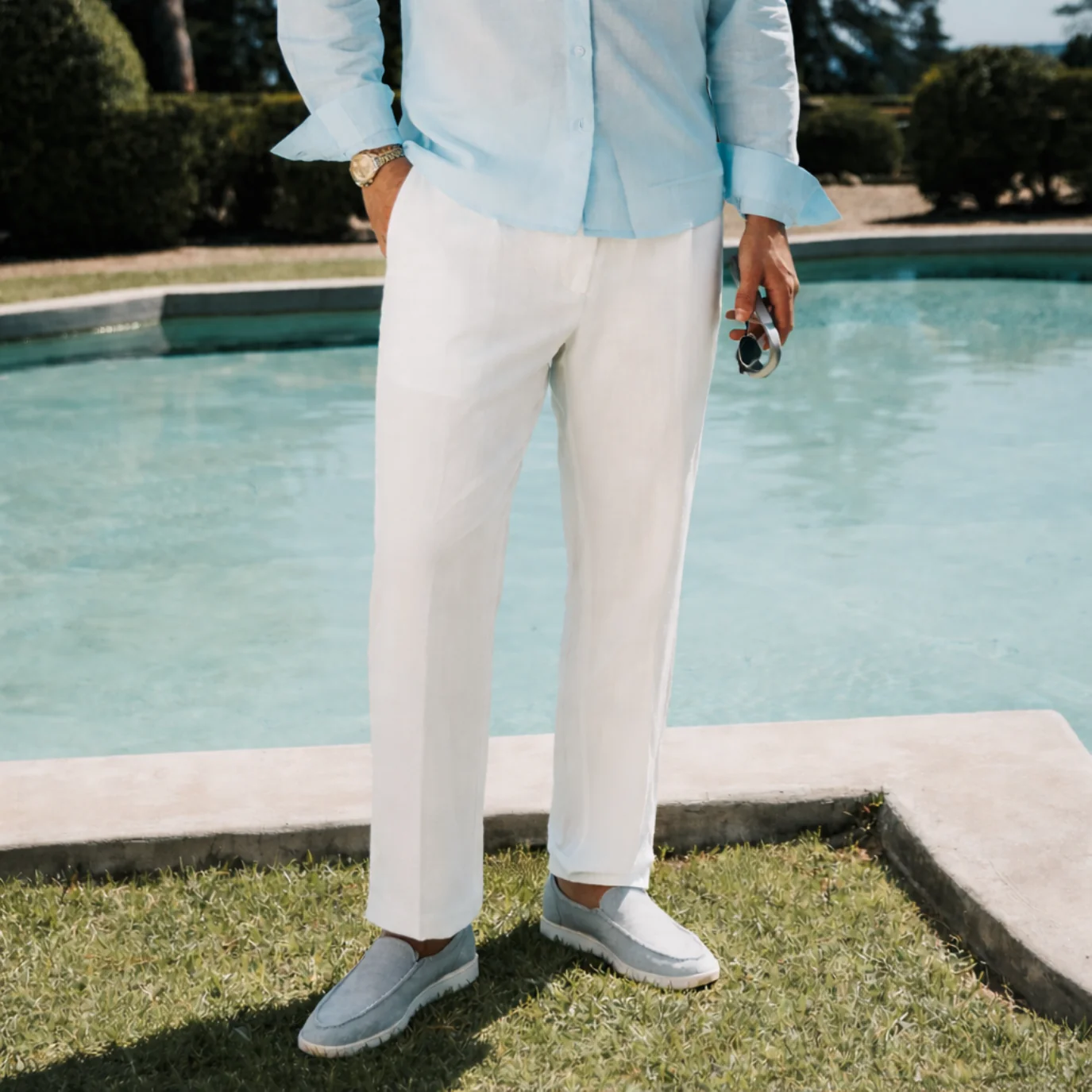 Linen Pants Elegant Fit - Image 3