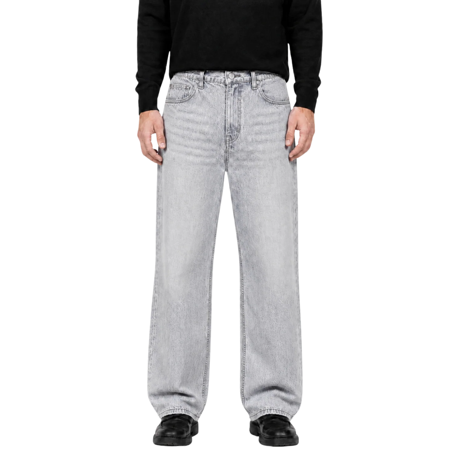 Relaxed Straight Fit Jeans Grey - Image 2